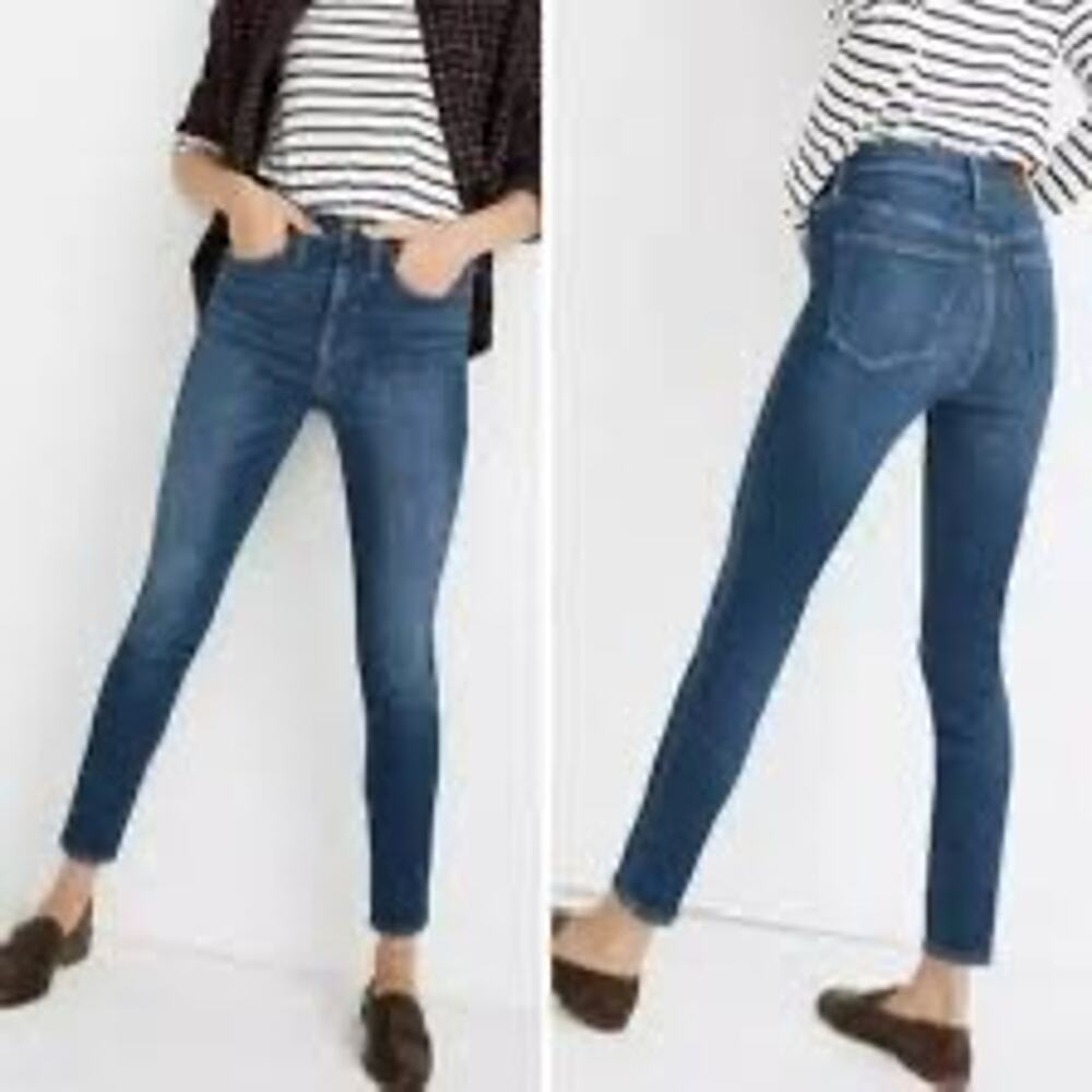 Madewell 10" High-Rise Skinny Jeans Medium Wash Womens Size 27P *EUC